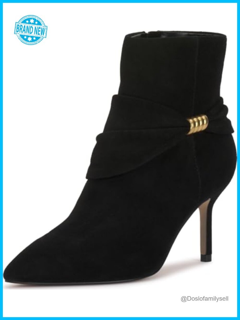 Suede Stiletto Heel Ankle Bootie Pointed Toe